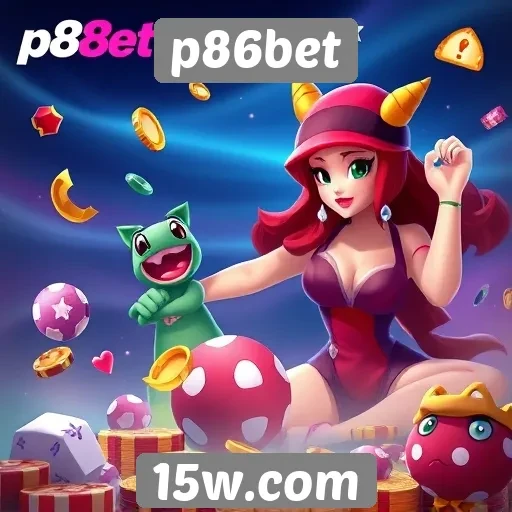 Variedade de jogos disponíveis na plataforma p86bet